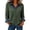 Army Green, variant on Women's Denim Trim Collared Top Ribbed Knit Long Sleeve Button Detail Casual Pullover