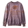 thumbnail image 5 of Women's Oversized Vintage Halloween Sweatshirt Retro Witch Moon Graphic Distressed Long Sleeve Pullover Cozy Fall Autumn Top, 5 of 5