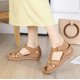 thumbnail image 4 of Sandalias de punta redonda con hueco en el tobillo cómodas para mujer y niña, zapatos de suela blanda Wmkox8yii nm1848, 4 of 6