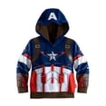 thumbnail image 3 of Abrigos con capucha de Los Vengadores de Marvel para niños, chaqueta con capucha de Iron Man y Spiderman, ropa de abrigo cálida para niños, primavera y otoño, 3 of 5