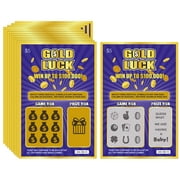 WINGKIND Gold Luck Pregnancy Announcement Fake Lottery Scratch off Tickets, Great Idea for Pregnancy Reveal,12 Cards