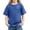 Dark Blue, variant on Girls Casual Shirts with Pocket Summer Pure Color Tee for School Beach and Outings Comfortable Short Sleeve T-Shirts for Kids