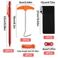 thumbnail image 4 of Hengguang 22Pcs Camping Aluminum Tent Stakes Set, 12 Non-Rust Tent Stakes, 7 Inches, with 4 Red Tensioners,4 Guylines,1 Orange Puller,1 Black Storage Bag, 4 of 7