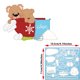 thumbnail image 3 of 3 piezas de troqueles de corte de metal con diseño de oso navideño divertido, plantilla de chef con diseño de animal de feliz año nuevo para manualidades de tarjetas y álbumes de recortes, 3 of 5