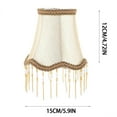 thumbnail image 3 of Wosthever Elegante con borlas de perlas para la decoración del hogar de los años 70 con pantalla de lámpara Lámpara de los años 70 de tela Iluminación novedosa, 3 of 6
