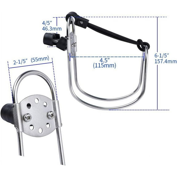 Stainless Steel Life Ring Buoys Holder Horseshoe Bracket Plastic Mount Well