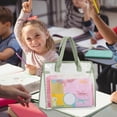 thumbnail image 4 of A4 Handheld Exam Paper Storage Transparent Tutorial Bag Large Capacity Thickened Document Bag Waterproof File Organizer for Primary and Middle School Students, 4 of 4