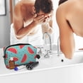 thumbnail image 5 of Goofa Watermelon Printed Toiletry Bag with Handle,Large Capacity Travel Makeup Cosmetic Bag for Women, Carry on Airport Airline Compliant Bag, 5 of 9