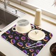 thumbnail image 6 of Ryvnso Glitter Pumpkins Dish Drying Mat for Kitchen Countertop 16x18 Small Dish Pad Drainer Rack Dish Sink Mats, 6 of 7