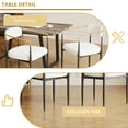 thumbnail image 6 of Set of 4 Dining Chairs, Medieval Modern Dining Chairs, Teddy Velvet Chairs with Metal Legs, Kitchen, Easy to Assemble Suitable for Home and Office Use (White), 6 of 7