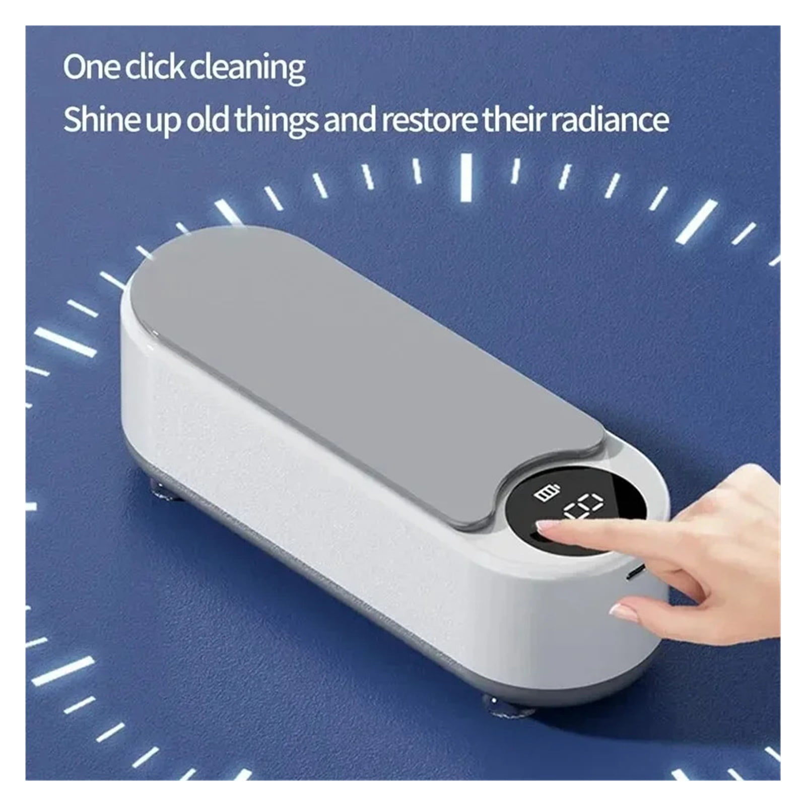 Ultrasonic Cleaner with Display Screen Portable Household Clean Machine Jewelry Clean Machine ,Convenient to Use