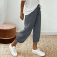 thumbnail image 4 of Axiiglly Womens Capri Pants High Rise Adjustable Waist Cropped Pants with Pockets, Gifts for Her, S-3XL, 4 of 9