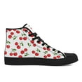 thumbnail image 5 of CoolcustomMen's Valentine's Day Cherry-Themed High-Top Sneakers with Cherry Pattern (Berties/Cheeries), Lace-Up Ankle Footwear for Streetwear, & Daily Wear - Rubber Sole & Fabric Upper Casual Shoes, 5 of 10