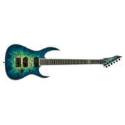 BC Rich Guitars Shredzilla Extreme Electric Guitar with Hipshot Bridge, Cyan Blue Burl