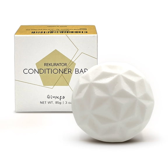 Get Silky Soft Hair with REKURATOR Moisturizing Conditioner Bar - Sulfate-free, Cruelty-free, pH Balanced, 100% Vegan, Zero-Waste, and Plastic-Free