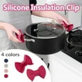 thumbnail image 2 of Wovilon 2 Pair Silicone Pot Holders Flexible Non-Slip Heat-Insulated Bowknot Oven Mitt Kitchen Gadgets Kitchen Tools, 2 of 6