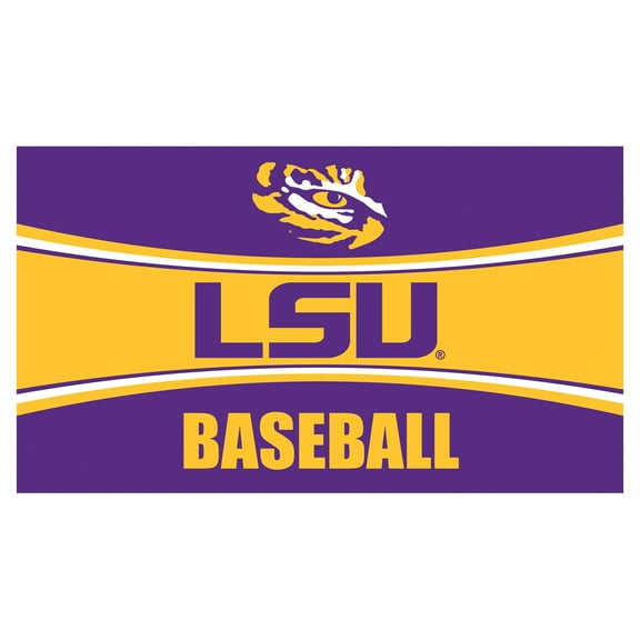 LSU Tigers 28" x 16" Baseball Trapper Door Mat