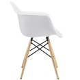 thumbnail image 2 of Modway Pyramid Modern Style Wood Dining Armchair, White Finish, 2 of 5
