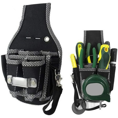 

JUNWELL Drill Holster Tool Belt Cordless Drill Holster with Detachable Strap Belt Accessory Pockets and Open Loops