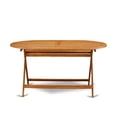 thumbnail image 2 of Pemberly Row Traditional 5-Piece Patio Garden Table Set in Natural Oil, 2 of 15