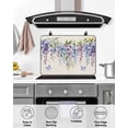 thumbnail image 4 of Large Induction Cooktop Protector Mat Purple Spring Floral Stove Top Covers for Electric Stove, Butterfly Weeping Watercolor Botanical Decorative Stove Burner Cover Mats, Glass Top Stove Cover, 4 of 7
