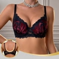 thumbnail image 5 of Sports Bras for Women Large Bust New Plus Size Women’s Lace Bras, No Underwire Push up Bralettes, Lightweight Breathable Support Everyday Bras, 5 of 8