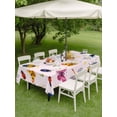 thumbnail image 3 of Outdoor Tablecloth with Umbrella Hole and Zipper, Cute Butterfly Dragonfly Rectangle Table Cloth 54x80 Inch Waterproof Tablecloth, Farmhouse Botanical Floral Pink Picnic Table Cover for Patio Camping, 3 of 7