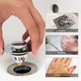 thumbnail image 3 of Kisrais Universal Edition Stainless Steel Bullet Core Push Type Overflow Pop Up Sink Drain Plug with Basket, 3 of 7
