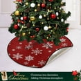 thumbnail image 6 of Coolnut Snowflakes Christmas Tree Mat Round Christmas Tree Stand Mat Decoration for Holiday Party Home Christmas Day Ornaments Floor Door, 28.3", 6 of 6