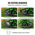 thumbnail image 5 of KFFKFF 4 PCS Metal Landscape Edging 40" L x 8" H Galvanized Steel Garden Border Flexible Hammer-In Outdoor Landscaping Edge with 6 Clips for Lawn, Garden, Walkway, Yard (Black), 5 of 9