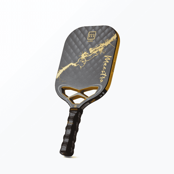Mint Sport Maestro Pickleball Paddle, Titanium Carbon Fiber Hybrid Face, 20mm Polypropylene Core, Thermoformed Edgeless Design, USAPA Approved