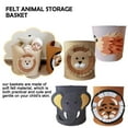thumbnail image 3 of Felt Animal Storage Basket with Lion Elephant and Tiger Design Ideal for Ho D6T0, 3 of 6
