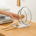 thumbnail image 3 of Up to 65% off Kitchen Gadgets Pot Lid Rack, Spatula Rack, Household Kitchen Gadgets, Countertop, Pot Lid Storage Rack, Free Punching Spoon Storage Rack Kitchen Organizers and Storage, 3 of 6