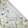 thumbnail image 6 of Ambesonne Nature Valance & Curtain, Poppies Daisies Rural, 55"x36", Pale Green Yellow Blue, 6 of 6