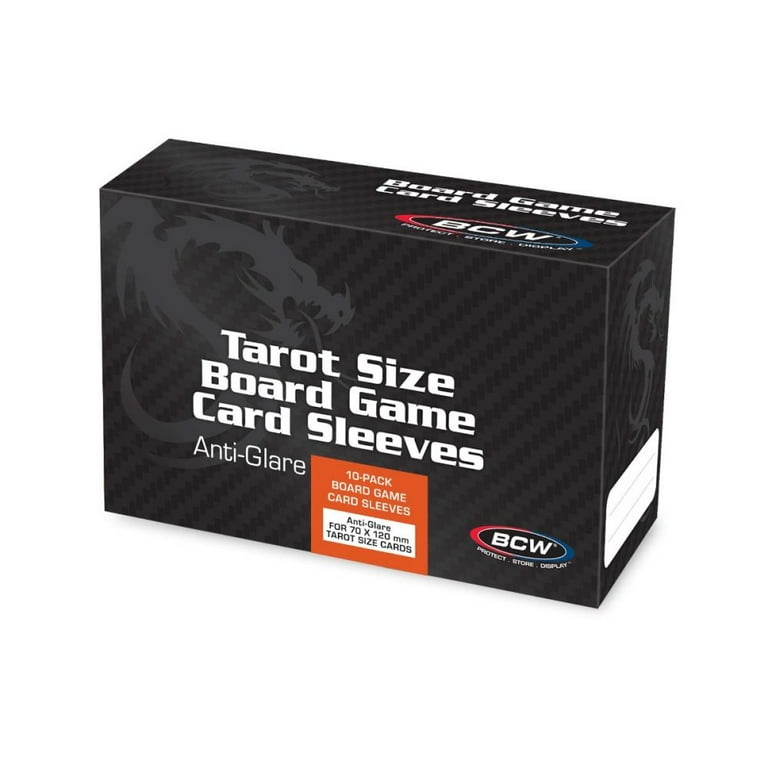 1 pack of 50 BCW 70mmX120mm Anti-Glare Clear Standard Tarot Sized Board  Game Card Sleeves - Walmart.com