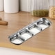 thumbnail image 1 of Platos de Acero Inoxidable para Mojar, con Múltiples Compartimentos para Salsas, Diseño Ergonómico, Material Duradero 304, Versátiles para Barbacoas, Estilo Coreano, Apilables, Juego de 1, 1 of 7