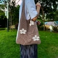thumbnail image 5 of Kukuzhu Fairycore Crochet Tote Bag Y2K Grunge Knitted Shoulder Bag Flower Hollow Out Purse Cottagecore Accessories, 5 of 7
