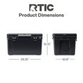 thumbnail image 4 of RTIC 45 QT Ultra-Tough Rotomolded Hard-Sided Ice Chest Cooler, Fits 60 Cans, Black, 4 of 5