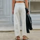 thumbnail image 4 of WILLBEST Pantalones Mujer Pantalones Vaqueros de Tiro Medio para Mujer, de Pierna Ancha, Cortos, Cómodos, Elásticos, Holgados, Estilo Boyfriend Con Bolsillos, Ropa Informal Mediana, 4 of 7