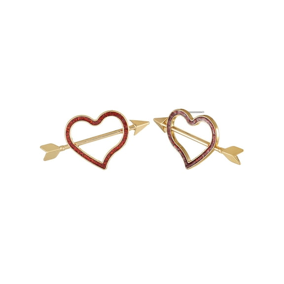 Way to Celebrate Valentine's Day Heart Arrow Earrings, 1 Pair