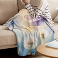 thumbnail image 4 of Throw Blanket for Couch Dandelion Dragonfly Soft Fleece Flannel Blankets Cozy Lightweight Blanket for Home Sofa Living Room Spring Pastoral Bed Throws 30" x 40", 4 of 9