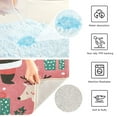 thumbnail image 3 of 2 Piece Soft Bathroom Rug Set Christmas Day Elements Bath Mat and U-Shaped Toilet Contour Rug (16"x24"+20"x24"), 3 of 5