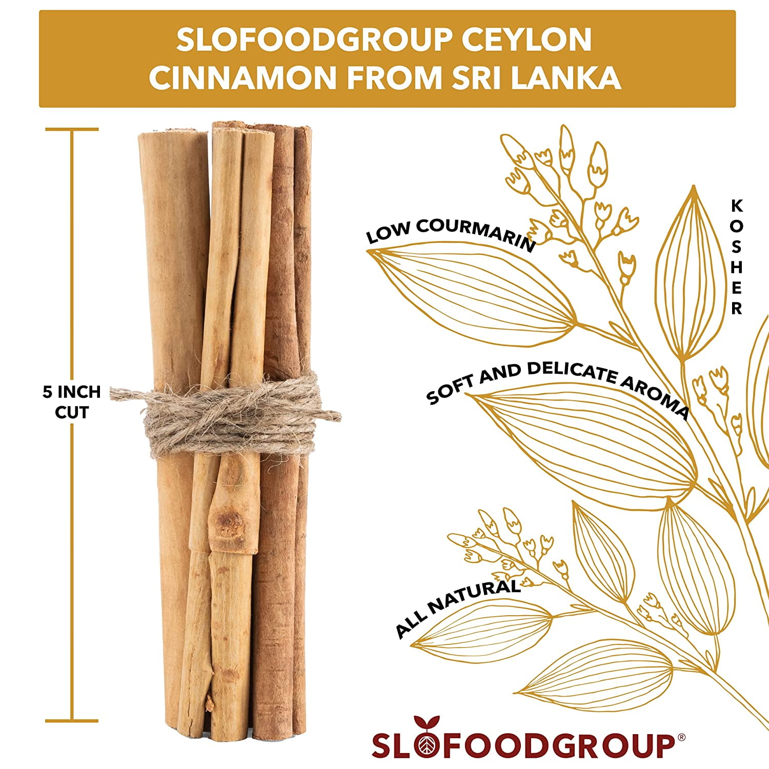 Slofoodgroup Pure Ceylon Cinnamon Sticks - 12 oz.