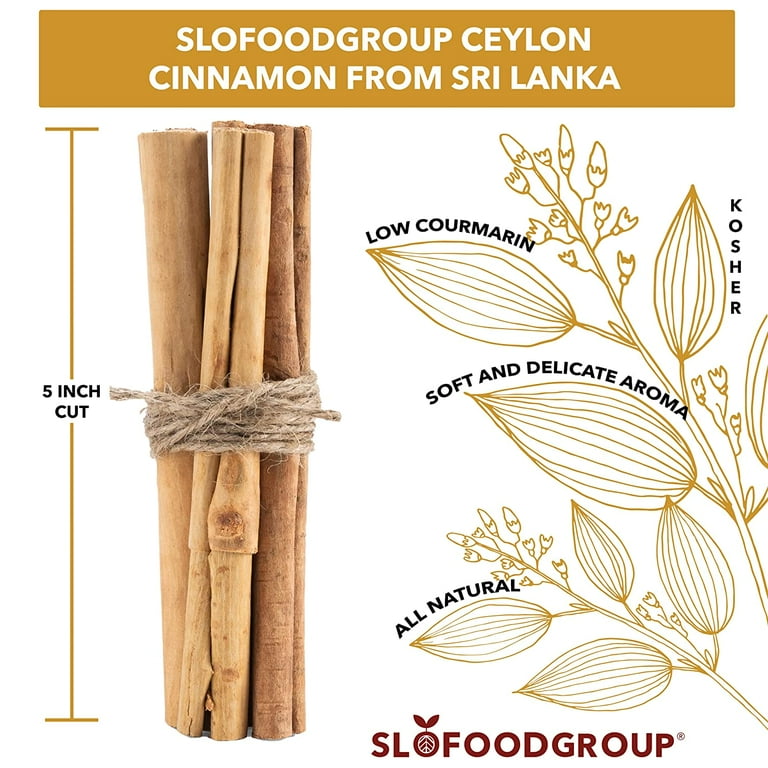 Ceylon Cinnamon Sticks | Organic Ceylon Cinnamon Quills from Sri Lanka, 1 lb.