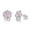 Silver, variant on Pink Dainty Cherry Blossom Stud Earrings S925 Sterling Silver for Women Cartilage Cubic Zirconia Flower Studs Earring