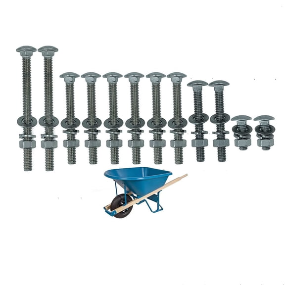 304 Stainless Nuts and Bolts, Carriage Bolts, Wheelbarrow Parts, Wheelbarrow Handles Replacement Kit