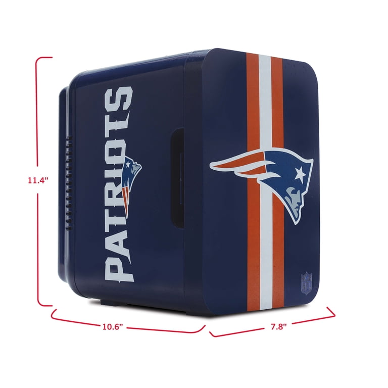 NFL New England Patriots Mini Fridge, Nautical Blue, 4L, 6 Cans