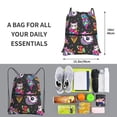 thumbnail image 2 of Naloa Cat Icecream Drawstring Backpack String Bag Cinch Water Resistant for Gym Shopping Sport Yoga, 2 of 6