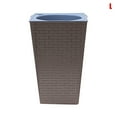 thumbnail image 2 of Brick Pattern Flowerpot Imitation Metal Plastic Flower Pot Square And Tall Type, 2 of 2