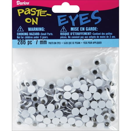 Paste-On Wiggle Eyes, 7mm, 286pk, Black